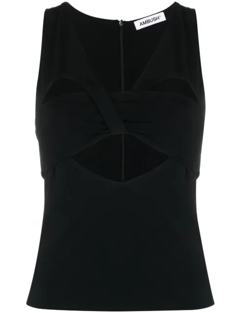 AMBUSH cut out-heart sleeveless top Black BWAD042S23JER0011000