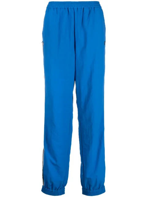 AMBUSH stripe-detailing logo-print track pants Blue BMCJ011S23FAB0014710