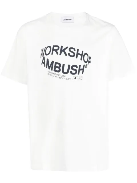 AMBUSH Revolve logo-print T-shirt White BMAA064S23JER0010247