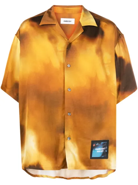 AMBUSH short-sleeved bowling shirt Orange BMGA056S23FAB001