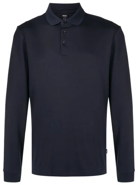BOSS long-sleeved polo shirt Blue 50468392