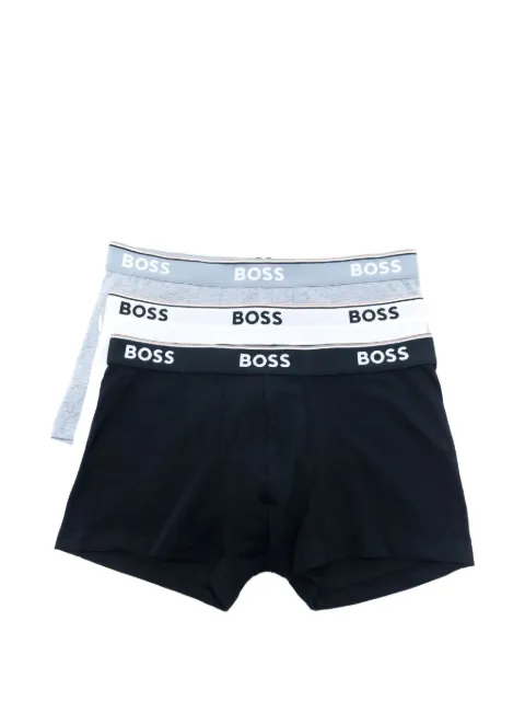 BOSS stripe-trim logo-waistband boxers (set of three) Black 50475274