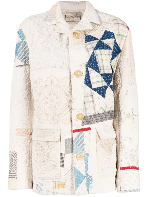 By Walid patchwork-design jacket White 251243M