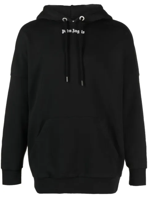 Palm Angels logo-print hoodie Black PMBB036C99FLE0031001