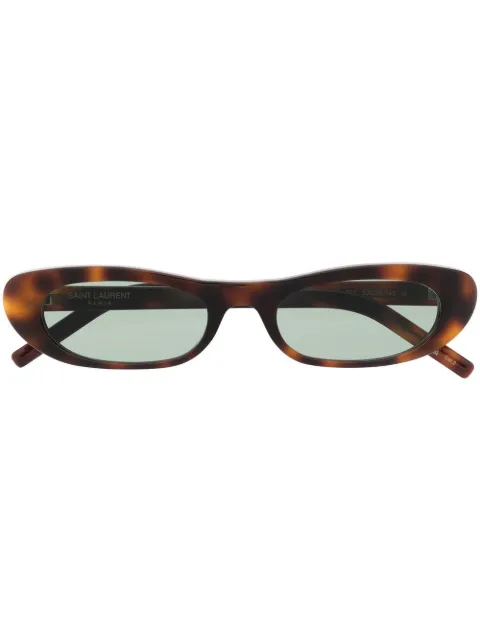 Saint Laurent Eyewear SL 557 slim tortoiseshell sunglasses Green SL557SHADE002