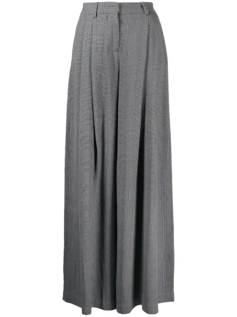 Off-White checked wide-leg trousers Grey OWCA078F18B690539900