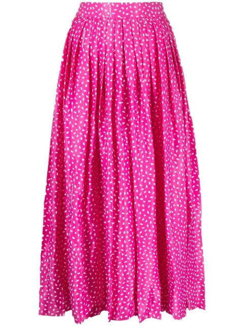 Off-White printed pleated trousers Pink OWCA064S189501349900