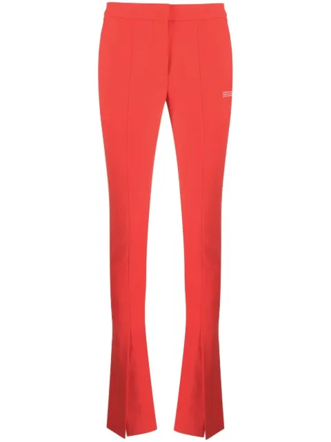 Off-White split-hem flared trousers Red OWCA136S23FAB0012901