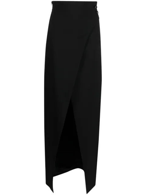 Genny asymmetric wrap skirt Black 74AAE325N0115