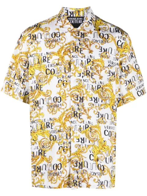 Versace Jeans Couture baroque-print short-sleeve shirt White 74GAL2B0NS219