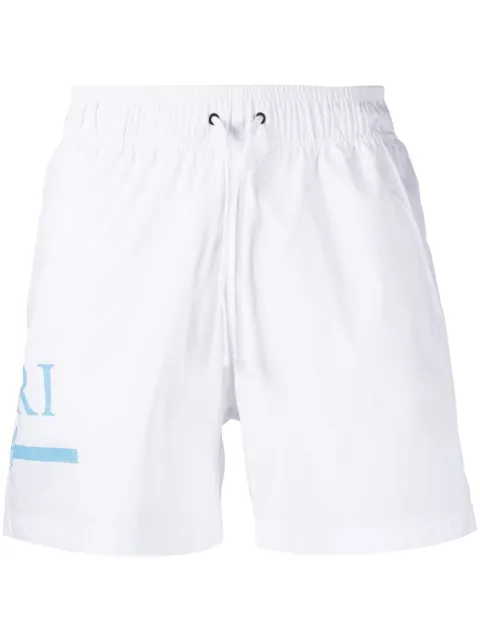 AMIRI logo-print track shorts White PS23MSB002