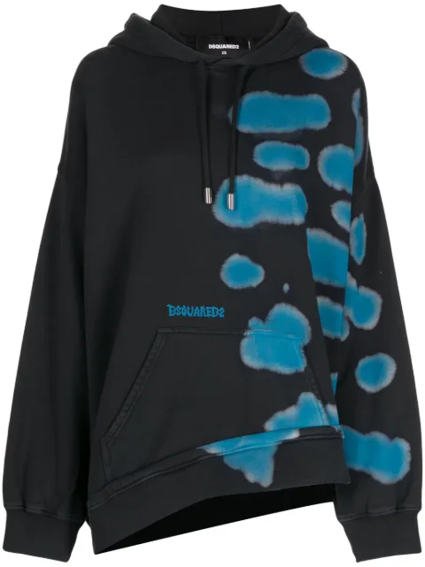 DSQUARED2 asymmetric slouchy hoodie Black S75GU0455S25030