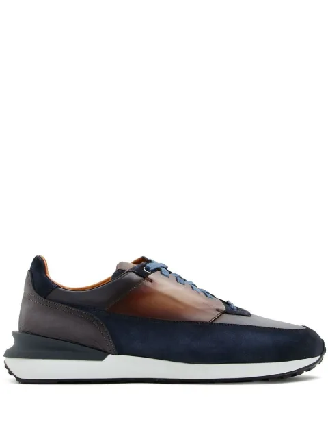Magnanni panelled low-top sneakers Blue 23915