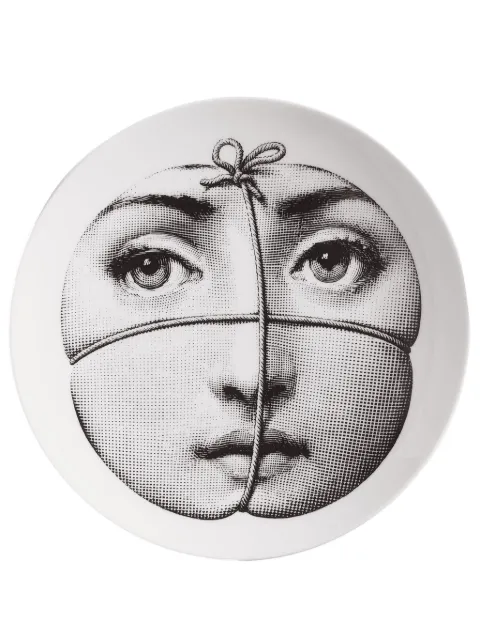 Fornasetti Tema E Variazioni porcelain plate (26cm) White PTV135X