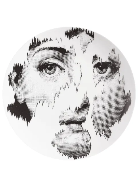 Fornasetti Tema E Variazioni porcelain plate (26cm) White PTV115X