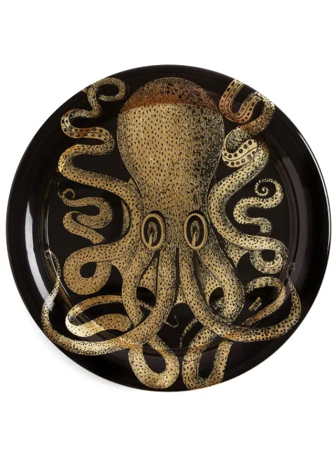 Fornasetti Polipo tray (40cm) Black C26Z202