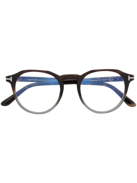 TOM FORD Eyewear FT5833B round-frame glasses Brown FT5833B