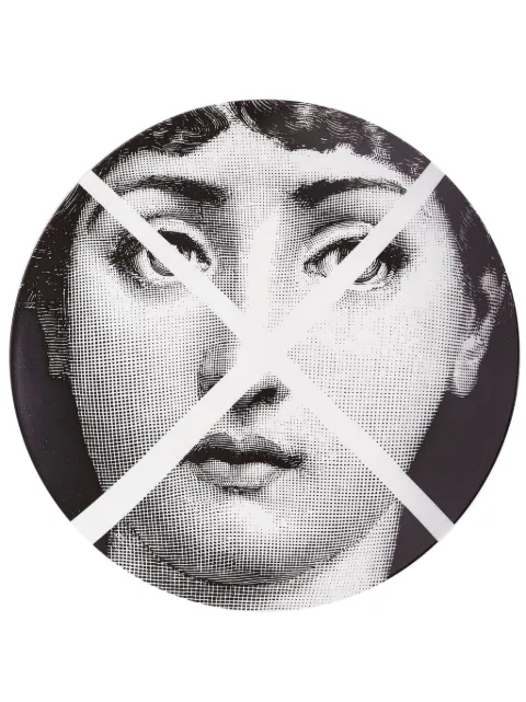 Fornasetti Variazioni n.30 wall plate Black PTV030X