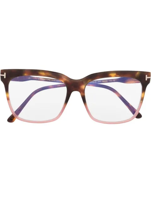 TOM FORD Eyewear wayfarer-frame glasses Brown FT5768B