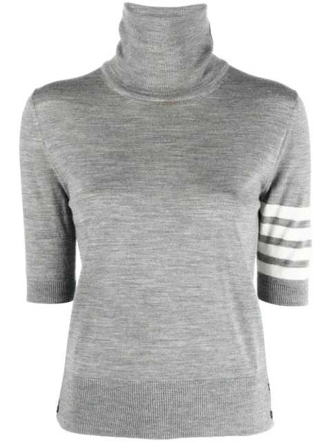 Thom Browne turtleneck short-sleeve jumper Grey FKA434AY1014