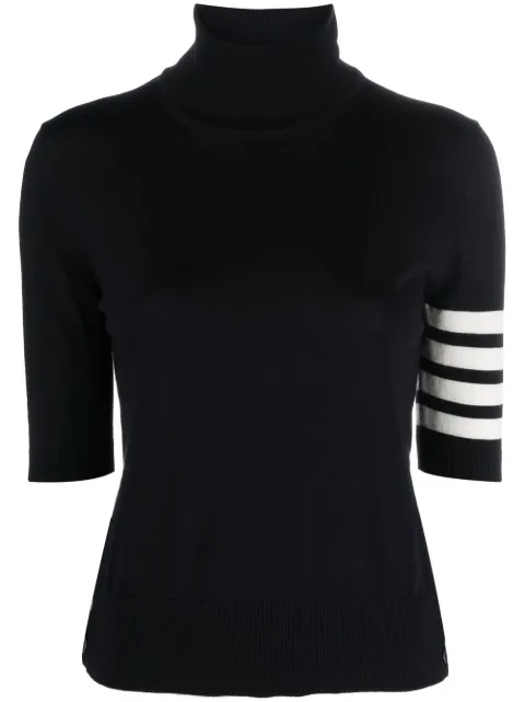 Thom Browne turtleneck fine-knit jumper Blue FKA434AY1014