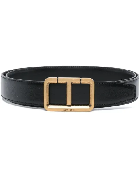 TOM FORD buckle leather belt Black TB280LCL311X
