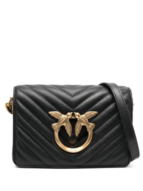 PINKO small shoulder bag Love Bag Click Chevron Black 100067A0GK