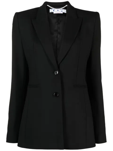 Off-White tailored single-breasted blazer Black OWEF061C99FAB0021001