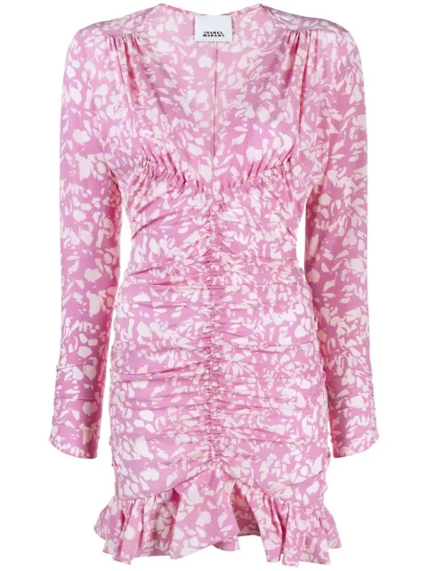 ISABEL MARANT Lara floral-print mini dress Pink RO0058FAA1J02I
