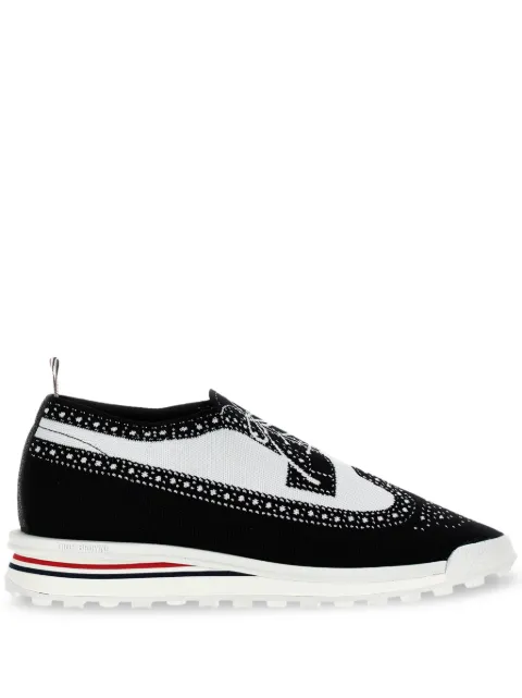 Thom Browne Tech Runner brogue-knit sneakers Black MFD262AE0648
