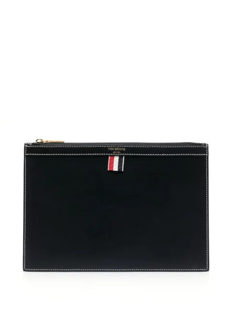 Thom Browne 4-Bar clutch bag Blue MAC019LL0044
