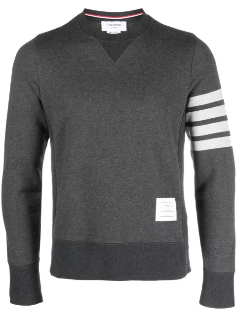 Thom Browne logo-patch cotton sweatshirt Grey MJT021H00535