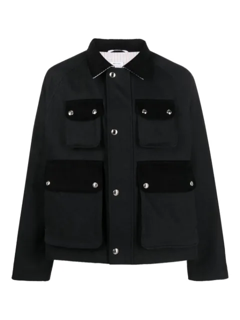 Thom Browne multi-pocket cropped jacket Black MOT084CF0253