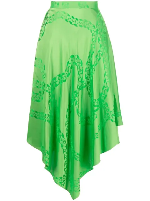 Stella McCartney chain-link print skirt Green 6300243BU203