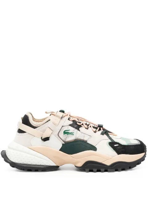 Lacoste logo-patch lace-up sneakers Neutrals 744SMA0112