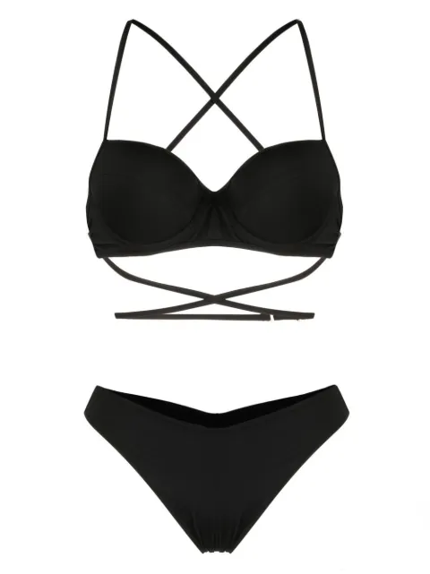 Noire Swimwear balconette-style bikini set Black NSW364