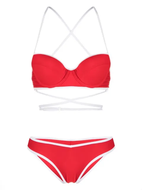 Noire Swimwear balconette two-piece bikini set Red NSW361