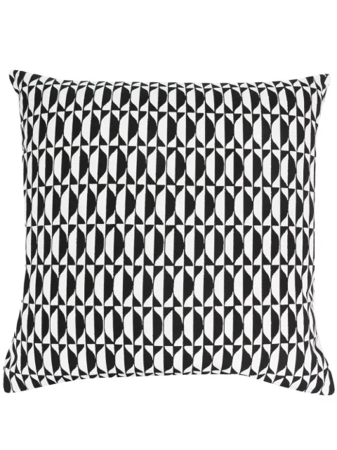 Fornasetti geometric outdoor cushion Black PILL050E60