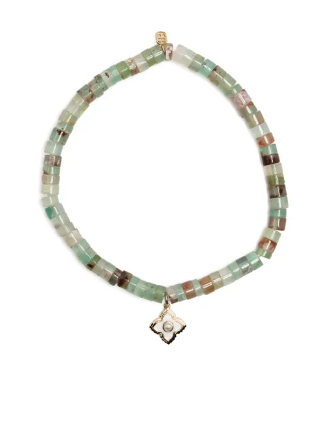 Sydney Evan 14kt yellow gold Moroccan Flower quartz bracelet Green CET1300PEWHY8994