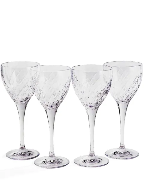 Soho Home Barwell crystal set of four wine glasses Neutrals 74531526