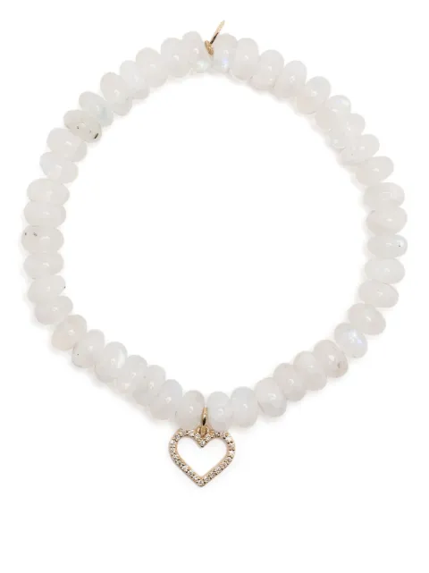 Sydney Evan 14kt yellow gold diamond and moonstone bracelet White CKE1801Y6667
