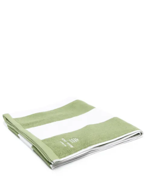 Soho Home striped cotton towel Green 72839021