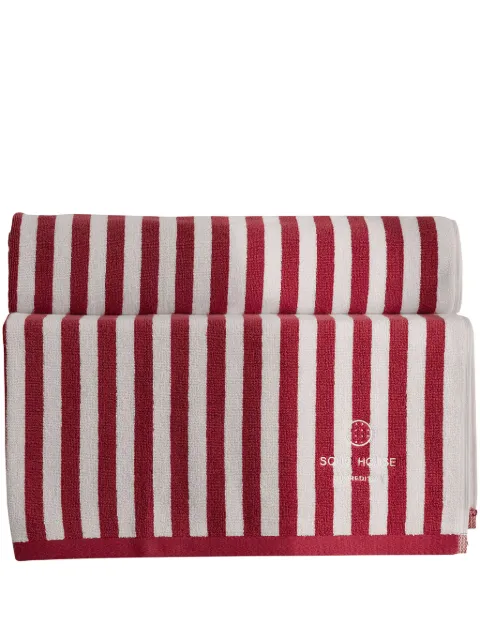 Soho Home embroidered-logo cotton pool towel Red 75772237