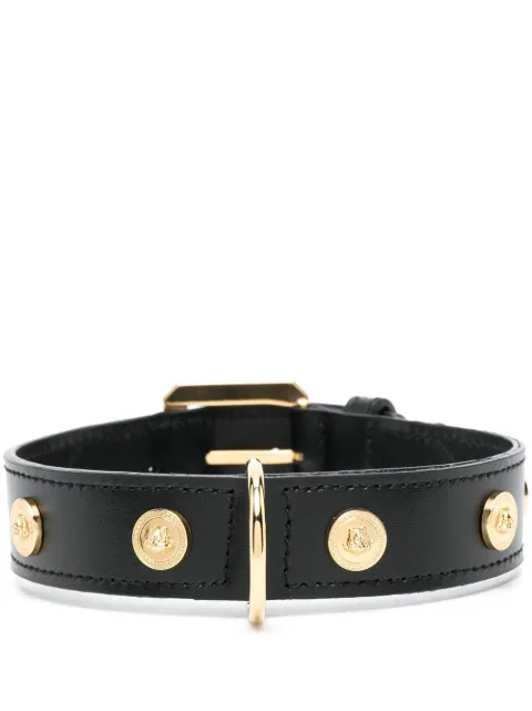 Versace studded leather pet collar Black ZDOGCOL04ZPEL0061