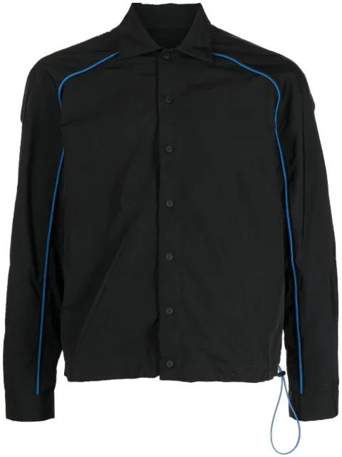 UNRAVEL PROJECT rear-logo print shirt jacket Black UMGA008S