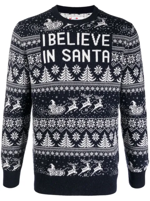MC2 Saint Barth Santa fine-knit crew-neck jumper Blue HERONP