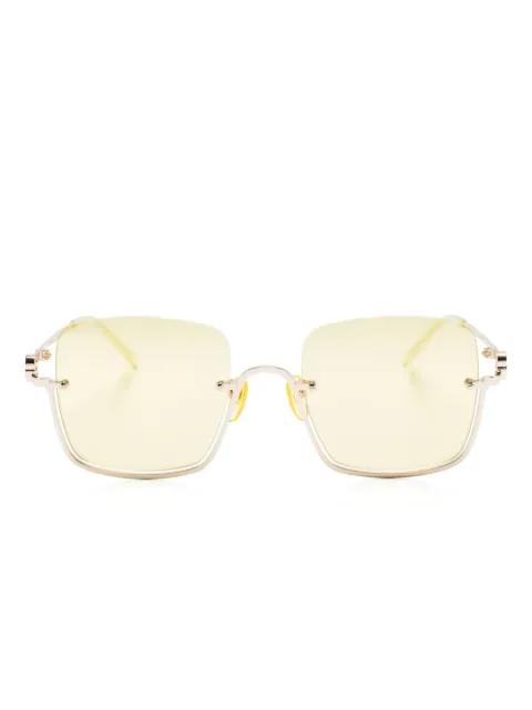 Gucci Eyewear square mirrored-lense sunglasses Gold 733336I3330
