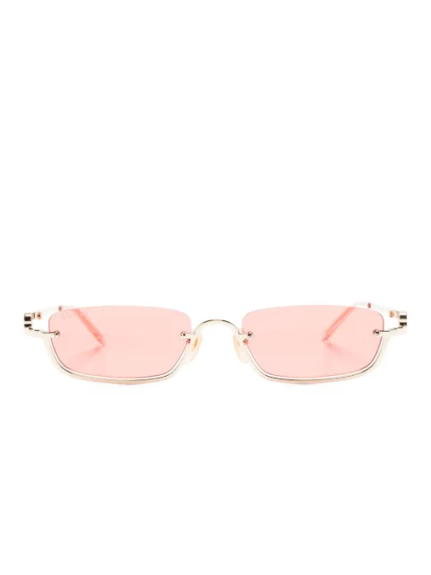 Gucci Eyewear metallic rectangular-frame sunglasses Gold GG1278S003