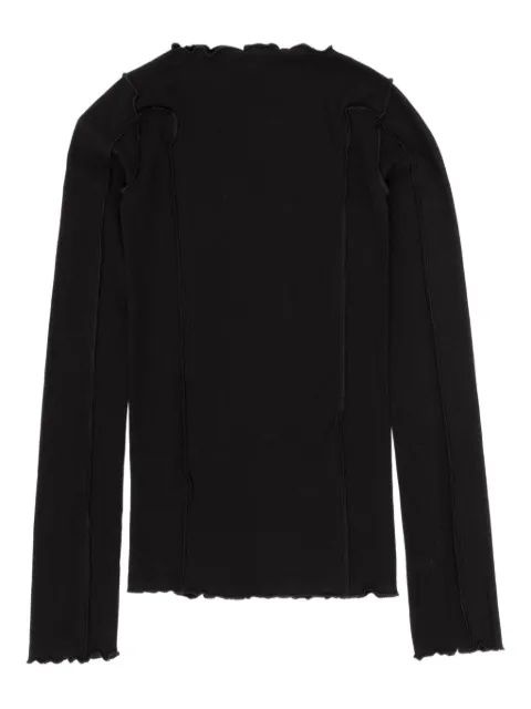 Baserange Omato long-sleeve organic cotton top Black TTMLRB000