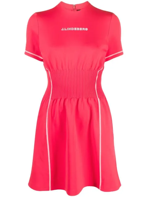 J.Lindeberg Krystal smocked-waist dress Pink GWSD07950